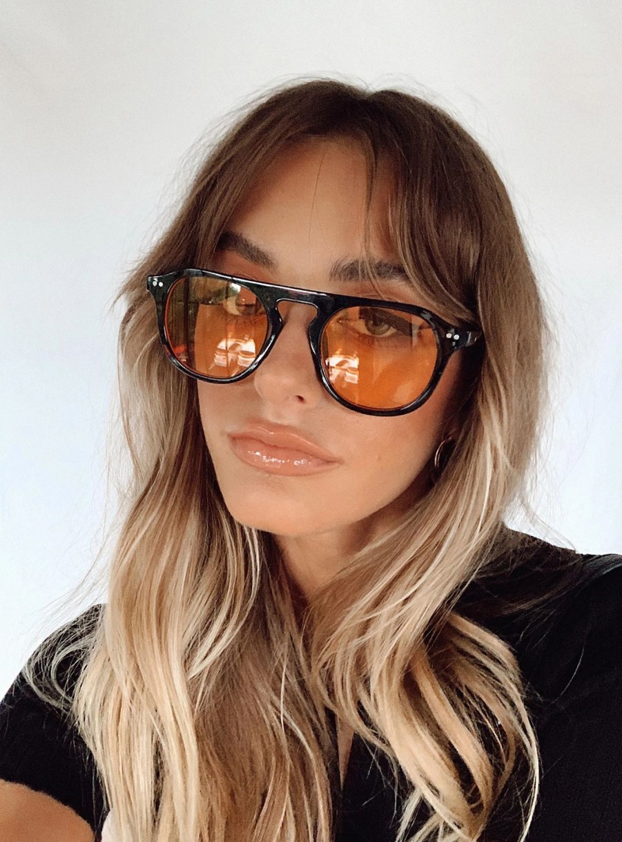 Accessories * | Princess Polly Matilda Sunglasses Black / Orange