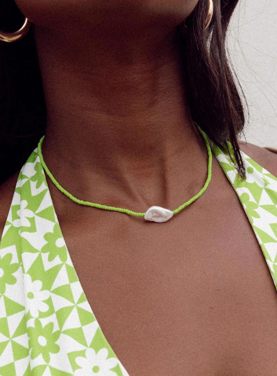 Accessories * | Princess Polly Tangy Sun Necklace Green