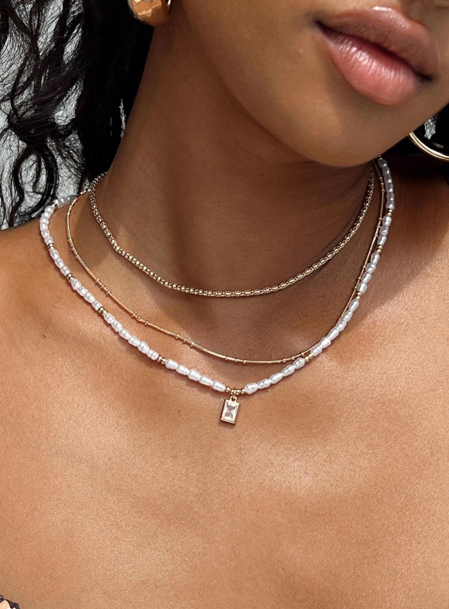 Accessories * | Princess Polly Zealy Necklace / White Gold