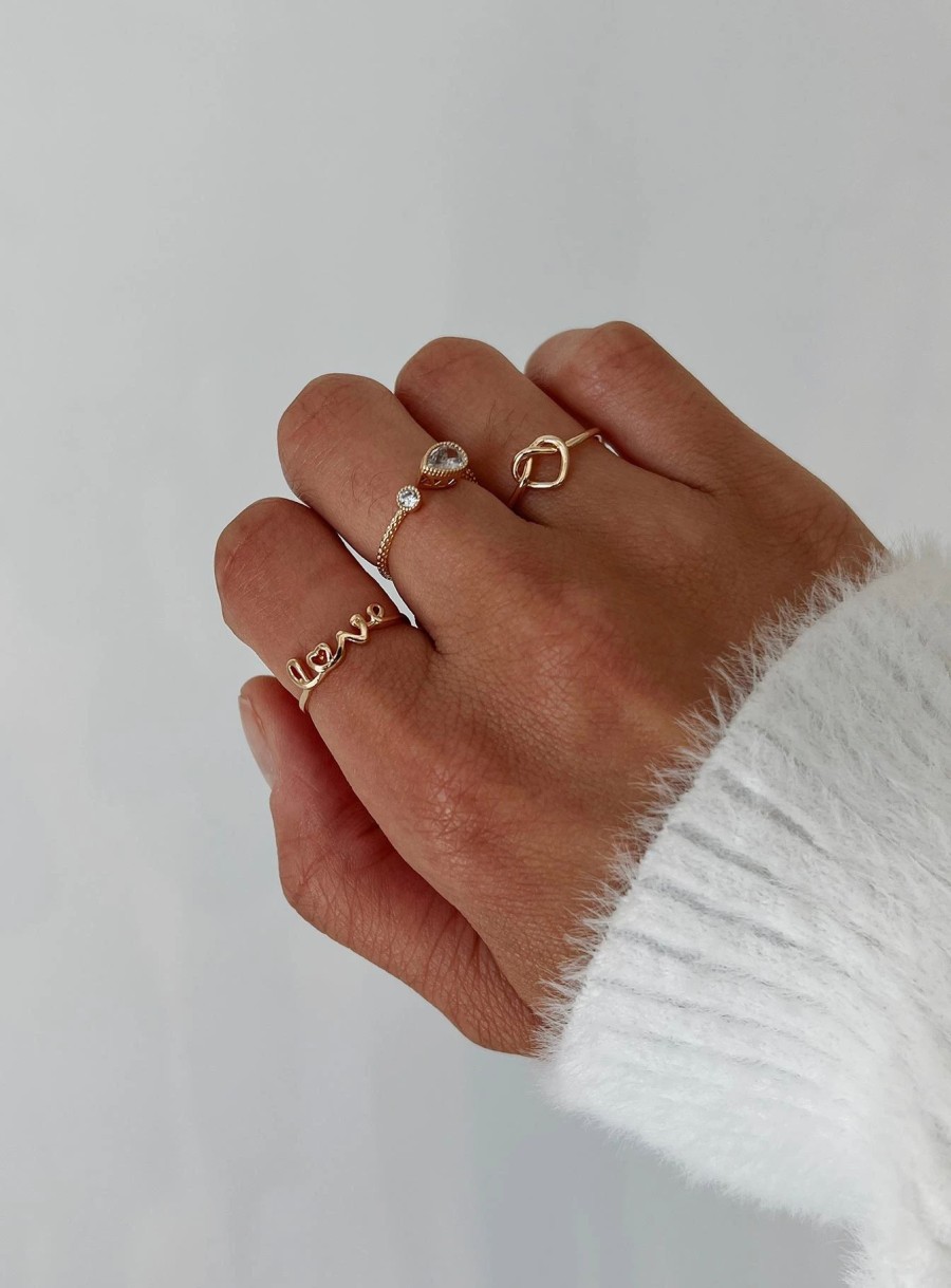 Accessories * | Princess Polly Xaver Ring Pack Gold