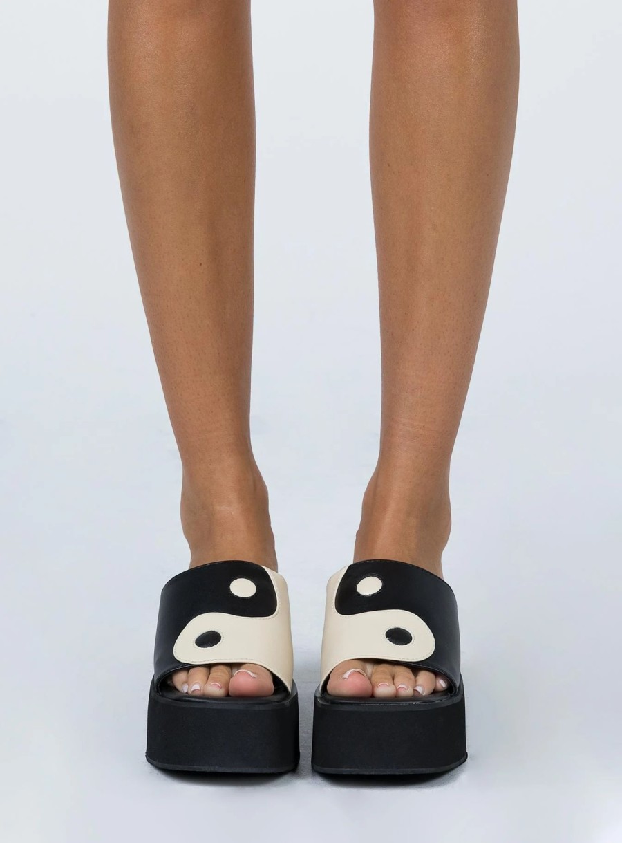 Shoes * | Princess Polly Joni Sandal Black / Beige