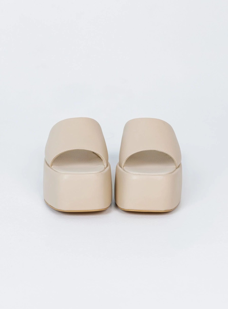 Shoes * | Princess Polly Lower Impact Zimmer Platform Sandals Cream