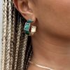 Accessories * | Princess Polly Horgan Earrings / Green Gold