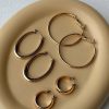 Accessories * | Princess Polly Lower Impact Coombes Hoop Earring Pack Gold