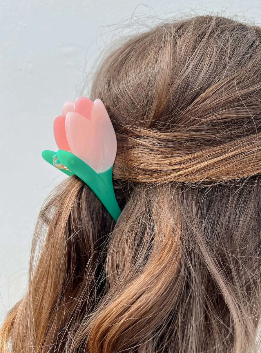 Accessories * | Princess Polly Tulip Hair Clip Pink