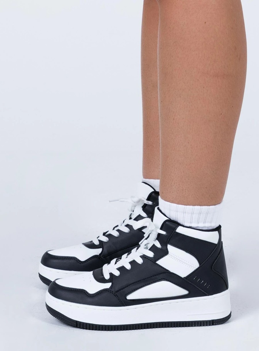 Shoes * | Princess Polly Rylee Sneakers Black / White