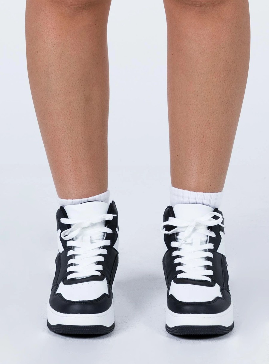 Shoes * | Princess Polly Rylee Sneakers Black / White