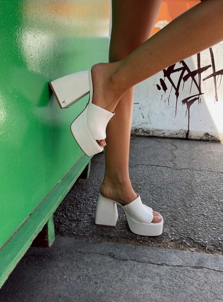 Shoes * | Windsor Smith Highrise Platform Heel White