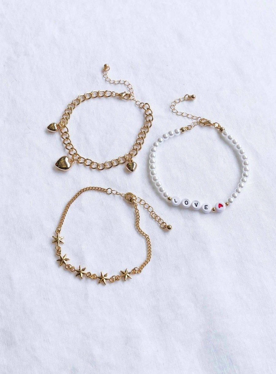 Accessories * | Princess Polly Sayer Bracelet Pack Gold