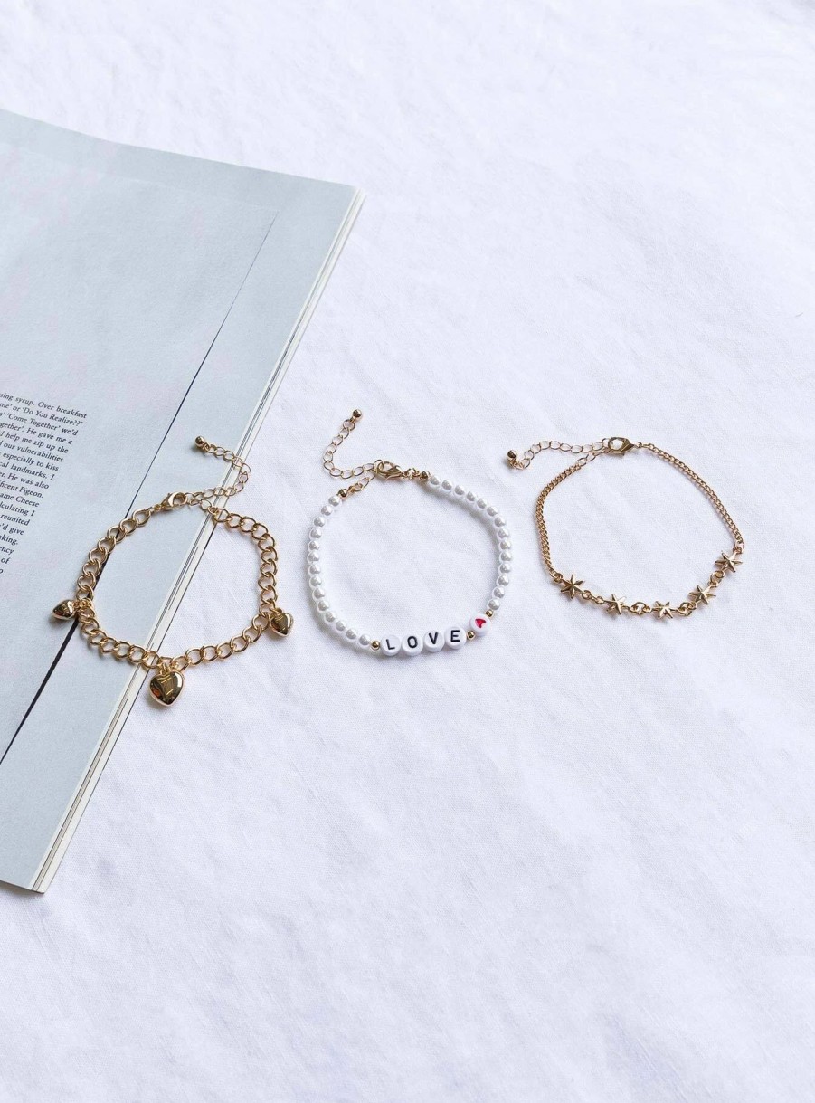 Accessories * | Princess Polly Sayer Bracelet Pack Gold