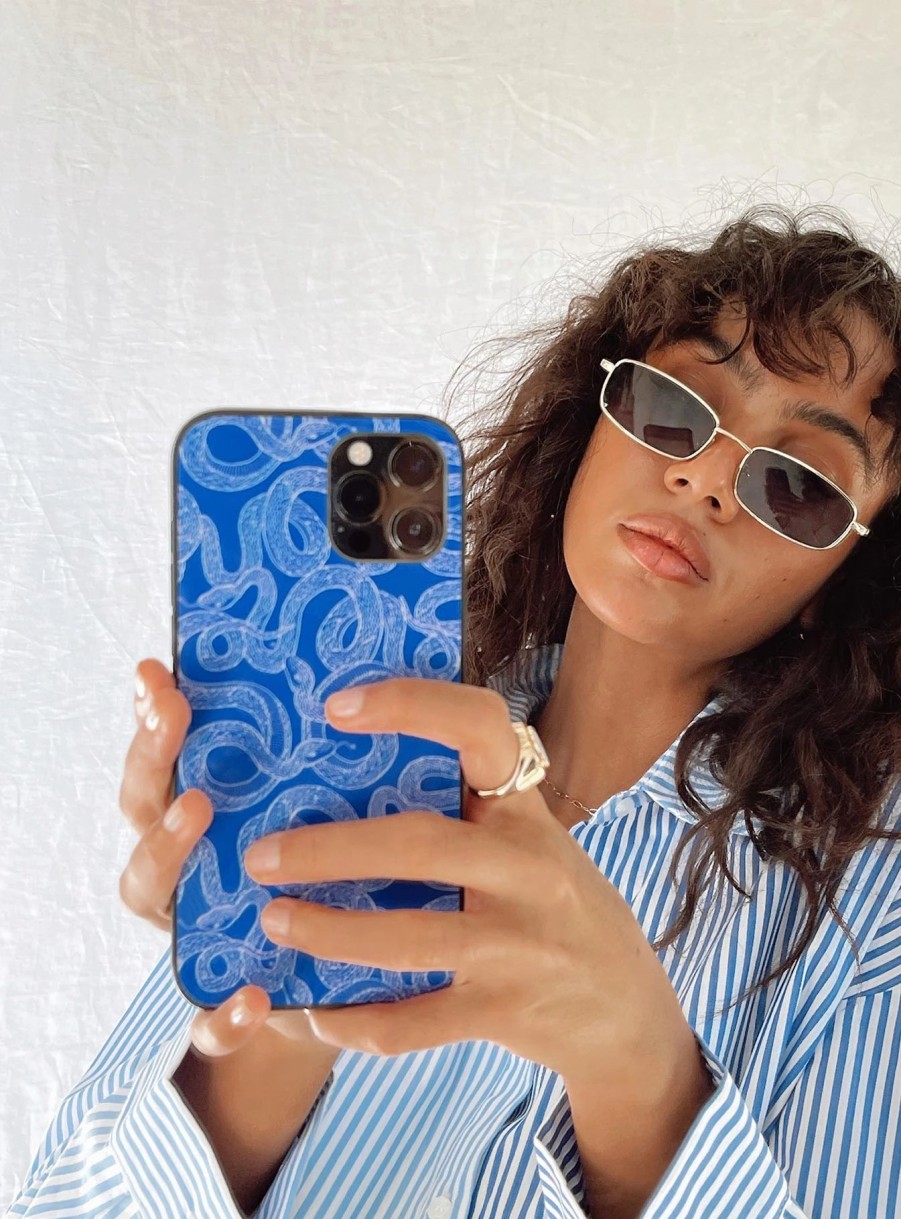 Accessories * | Princess Polly Serpent Twist Iphone Case Blue