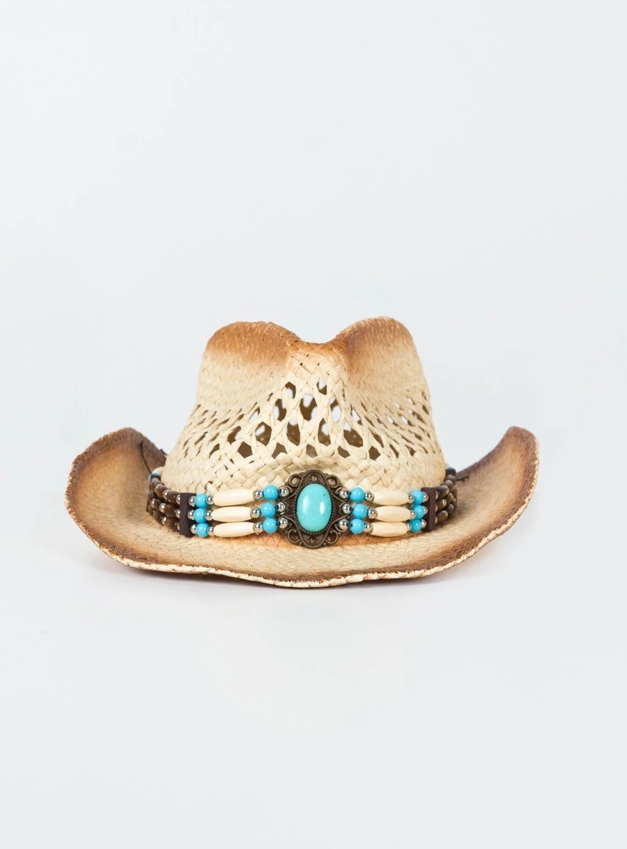 Accessories * | Princess Polly Hall Cowboy Hat Brown