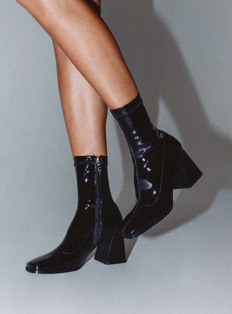 Shoes * | Princess Polly Barrett Boots Black