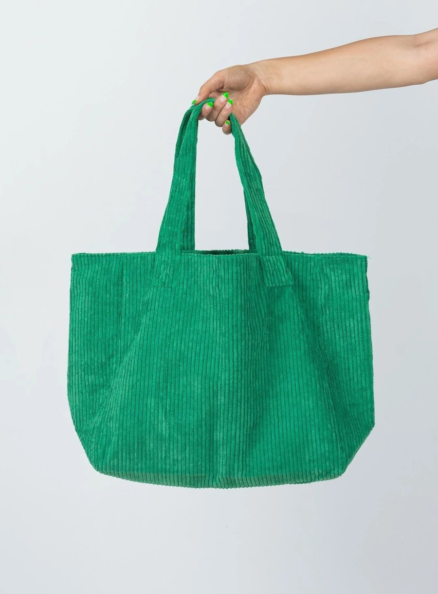 Accessories * | Princess Polly Sherman Corduroy Tote Primary Green