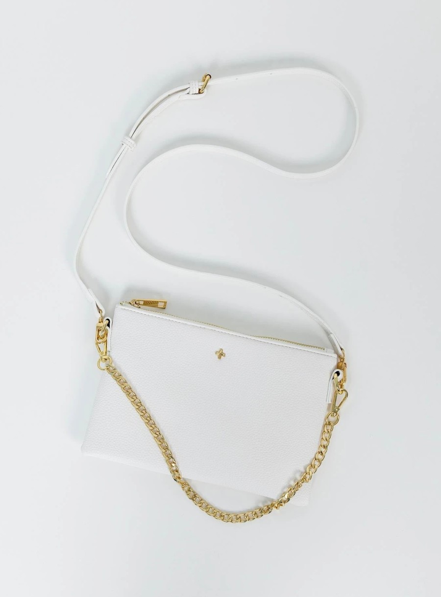 Accessories * | Peta And Jain Peta & Jain Quincy Bag Recycled Pebble White / Gold