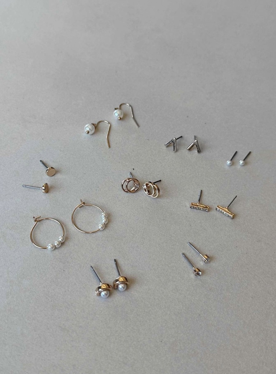 Accessories * | Princess Polly Reina Earring Pack Gold