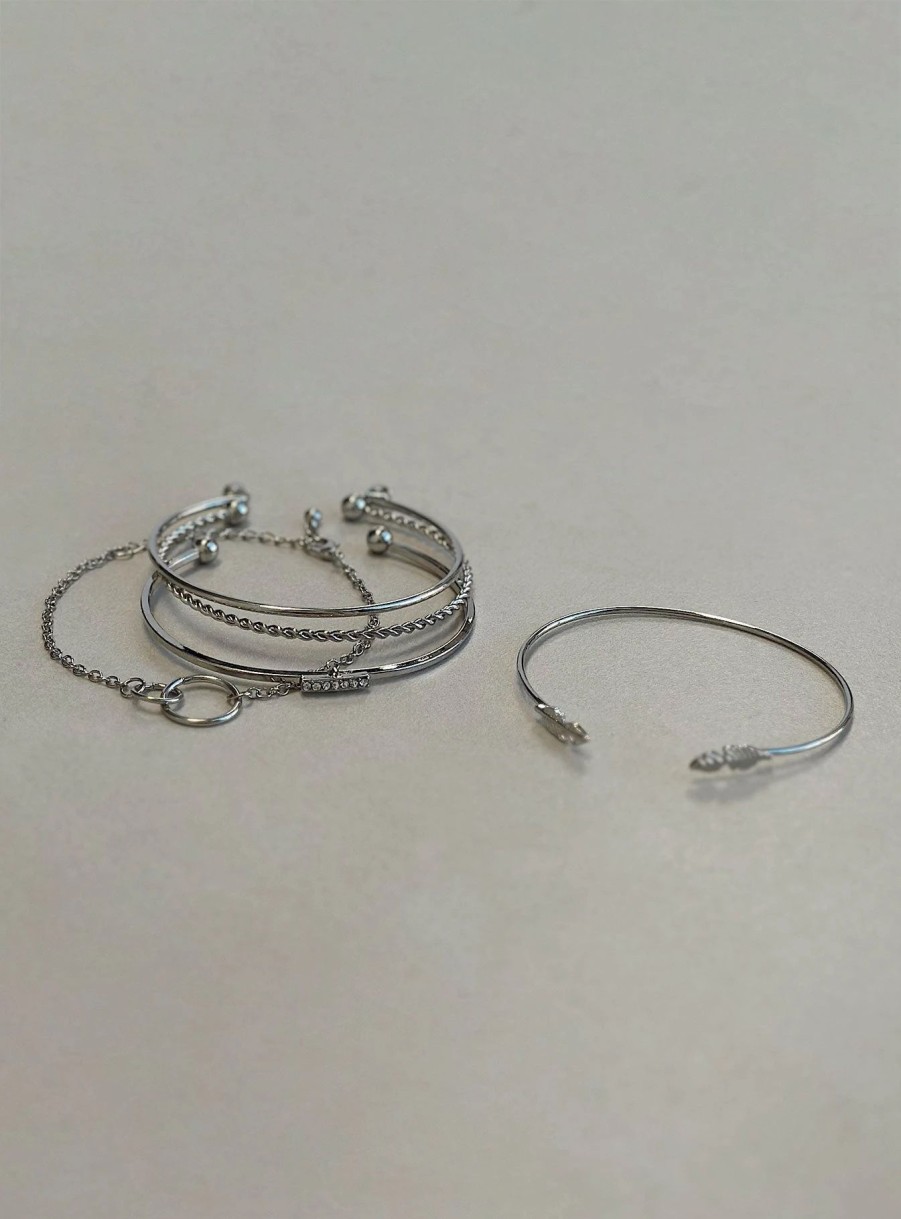 Accessories * | Princess Polly Lower Impact Chlo Bracelet Pack Silver