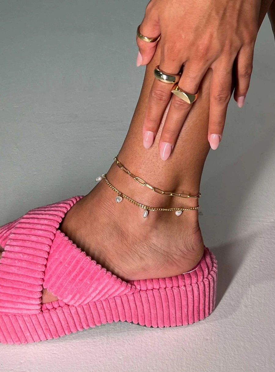 Accessories * | Princess Polly Bezerra Anklet Pack Gold