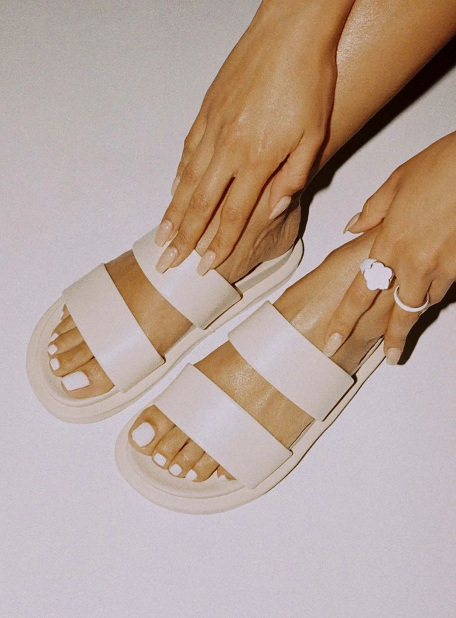 Shoes * | Princess Polly Getaway Slides Cream White