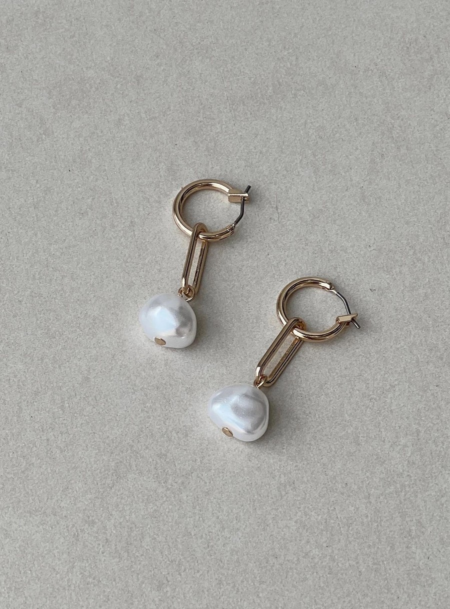 Accessories * | Princess Polly Alda Earrings / White Gold