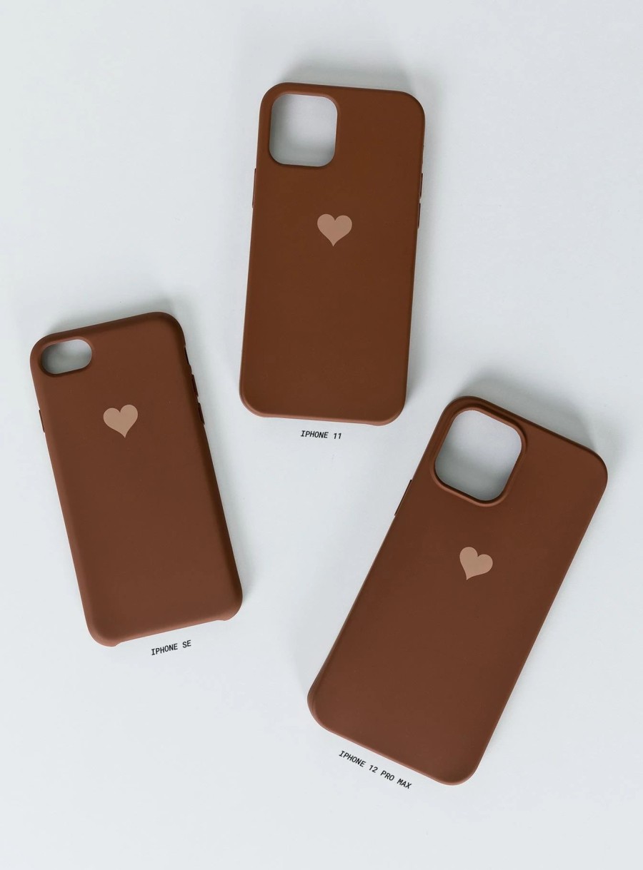 Accessories * | Princess Polly Lola Love Iphone Case Chocolate