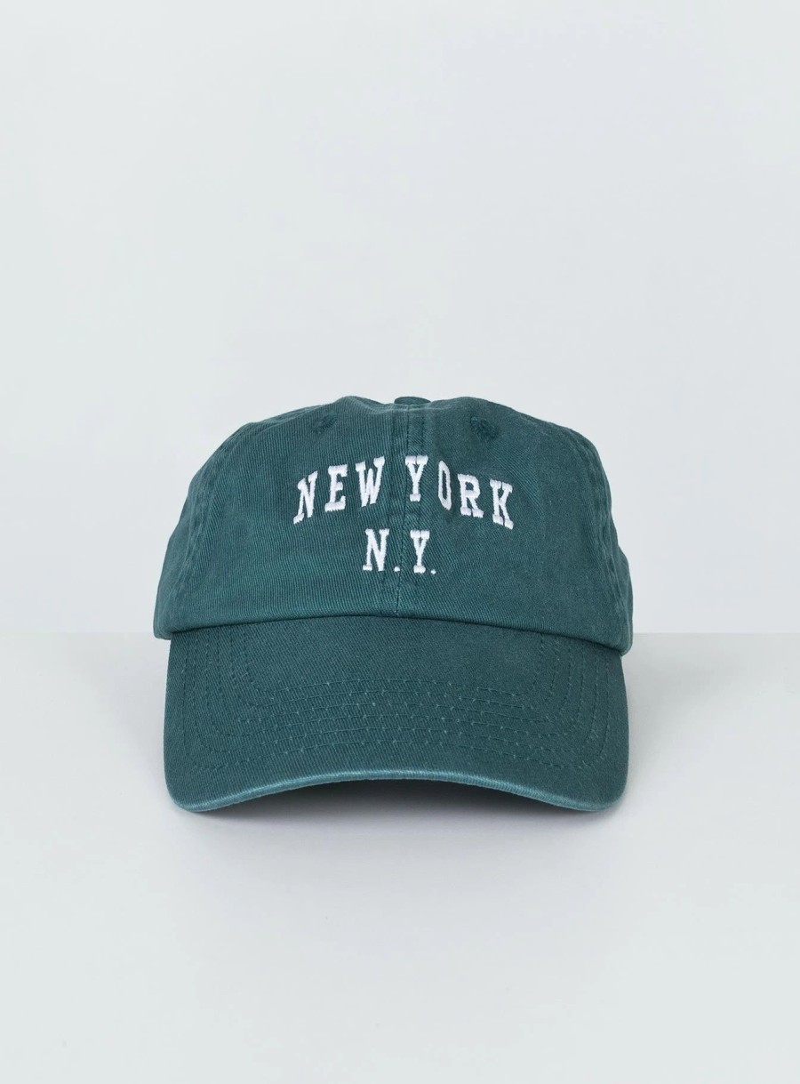 Accessories * | Princess Polly New York Dad Cap Green