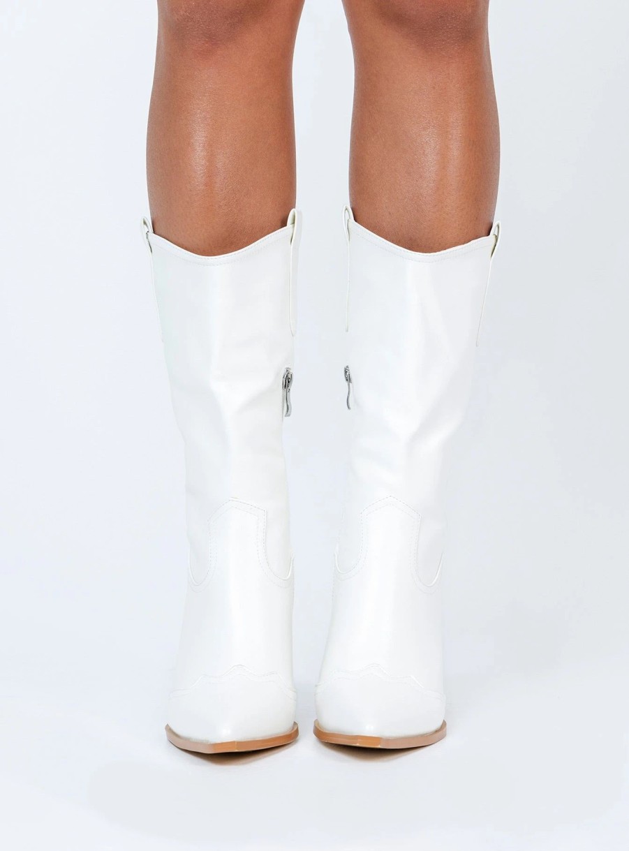 Shoes * | Princess Polly Nomi Boots White