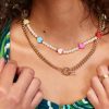 Accessories * | Princess Polly Love Note Necklace Gold / Multi