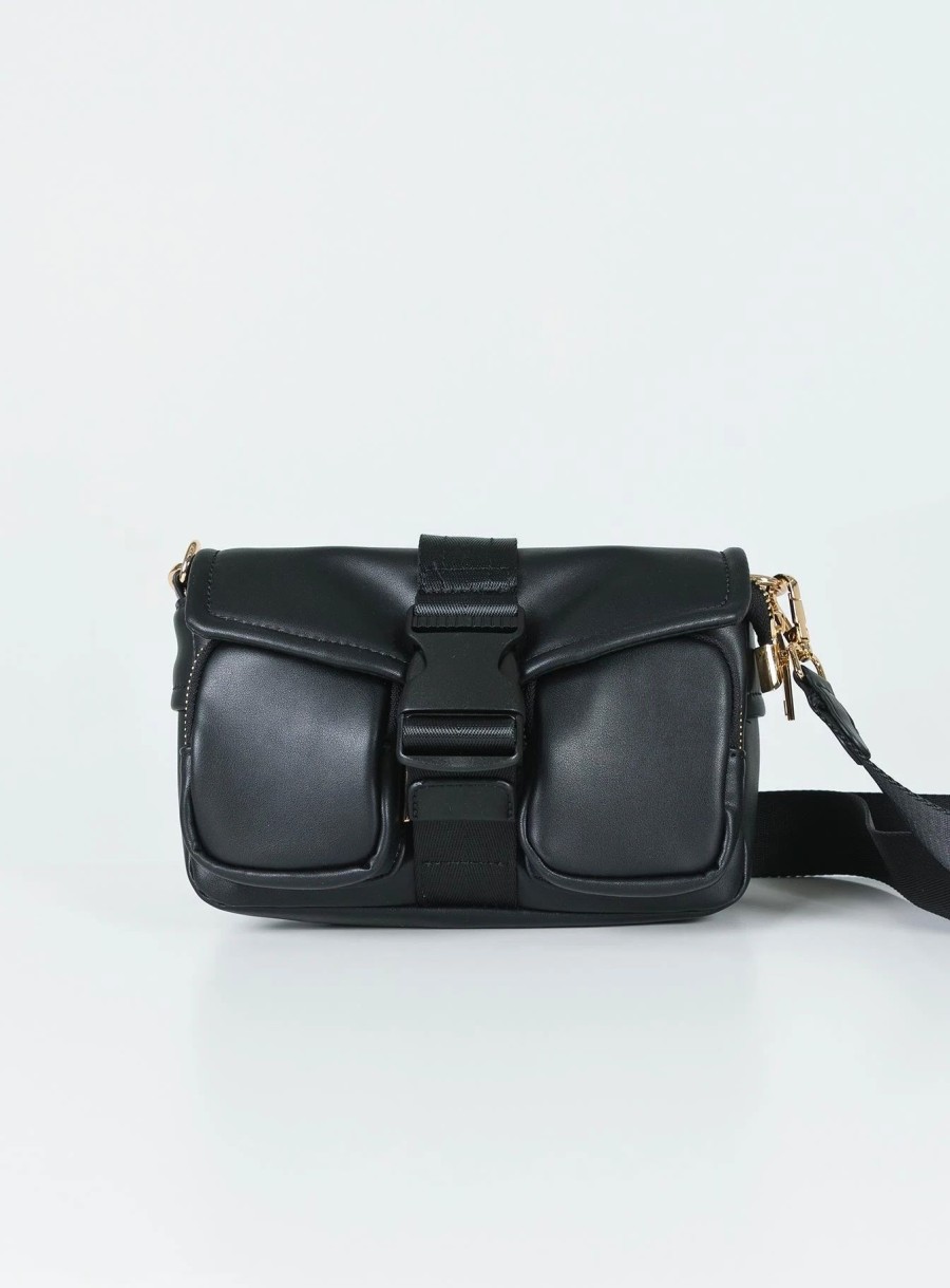 Accessories * | Princess Polly Lower Impact Carrie Jane Crossbody Bag Black