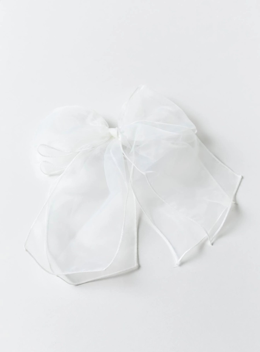 Accessories * | Princess Polly Wicks Hair Bow White