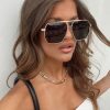 Accessories * | Princess Polly Marielle Sunglasses Gold / Black