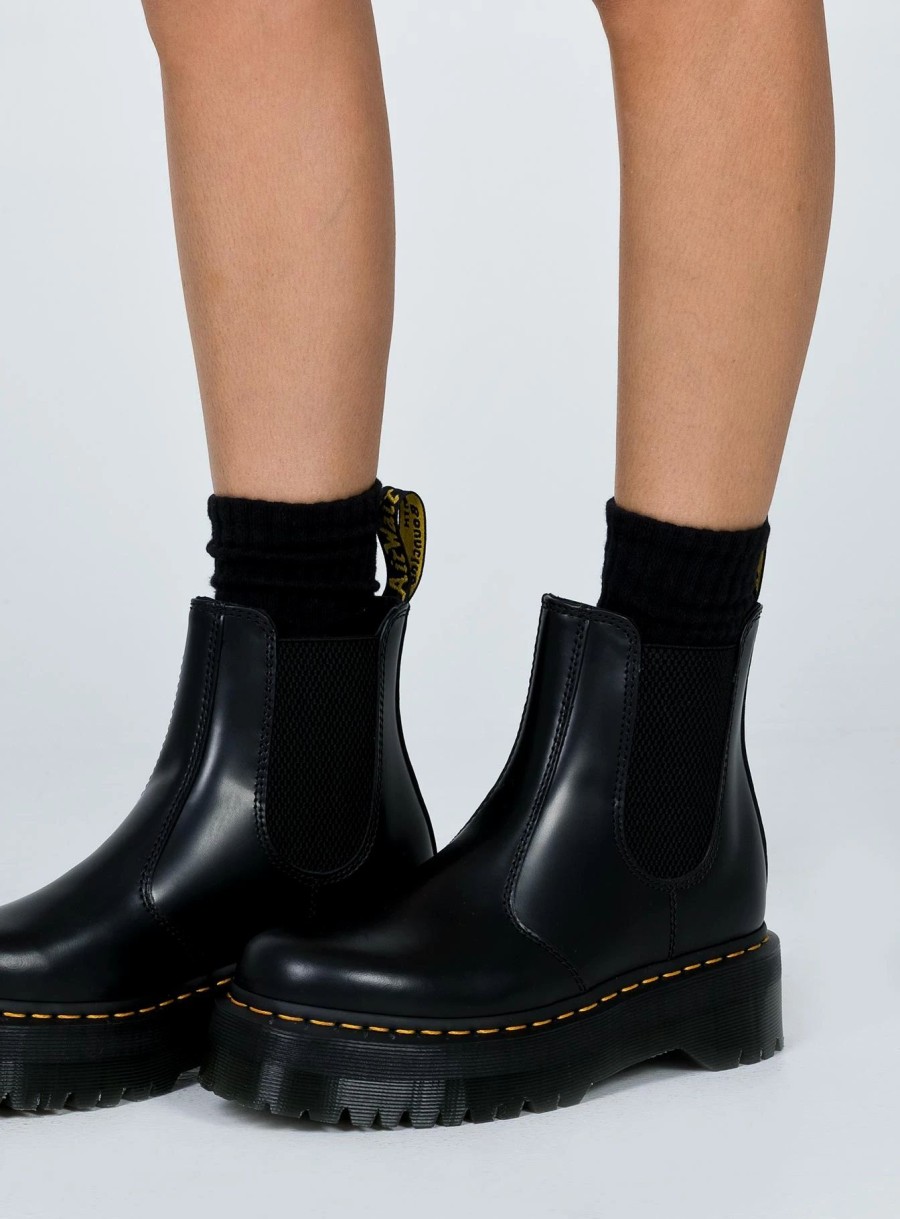 Shoes * | Dr. Martens 2976 Quad Polished Smooth Black