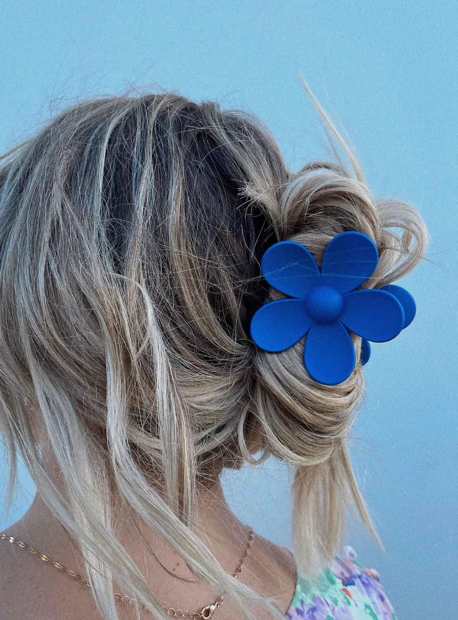 Accessories * | Princess Polly Last Summer Hair Clip Cobalt Blue